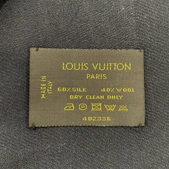 Auth LOUIS VUITTON Shawl Monogram M71329 Noir - Unconfirmed Scarf - Picture 2 of 11